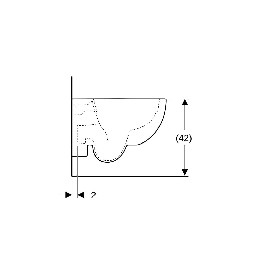 Geberit Renova Compact Wand-WC Tiefspüler, verkürzte Ausladung, geschlossene Form, R... GEBERIT-500377018 4025416560852 (Abb. 9)