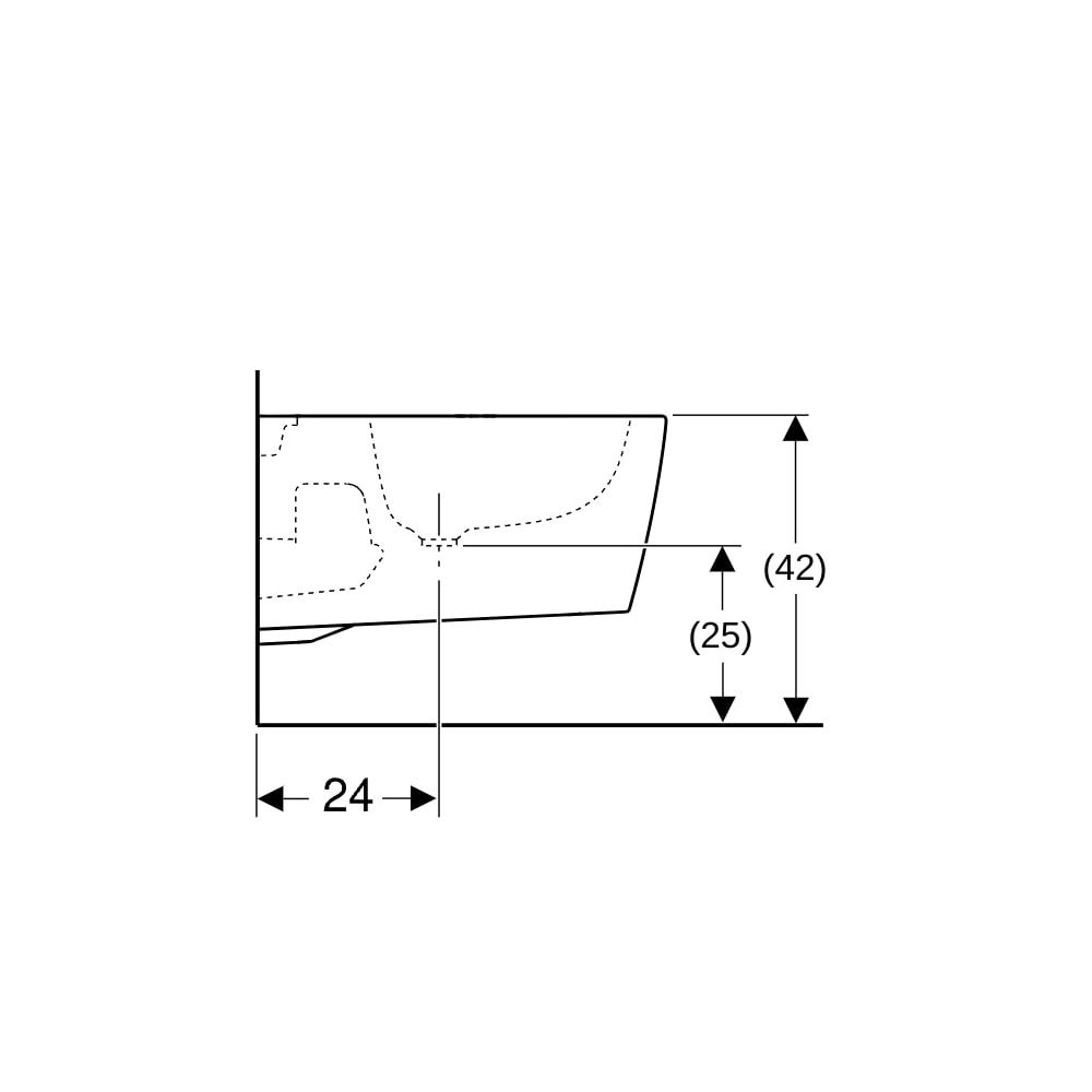 Geberit ONE Wandbidet geschlossene Form, Tiefe 54cm, Überlauf verdeckt, Weiß/KeraTec... GEBERIT-500690011 4025410715166 (Abb. 9)
