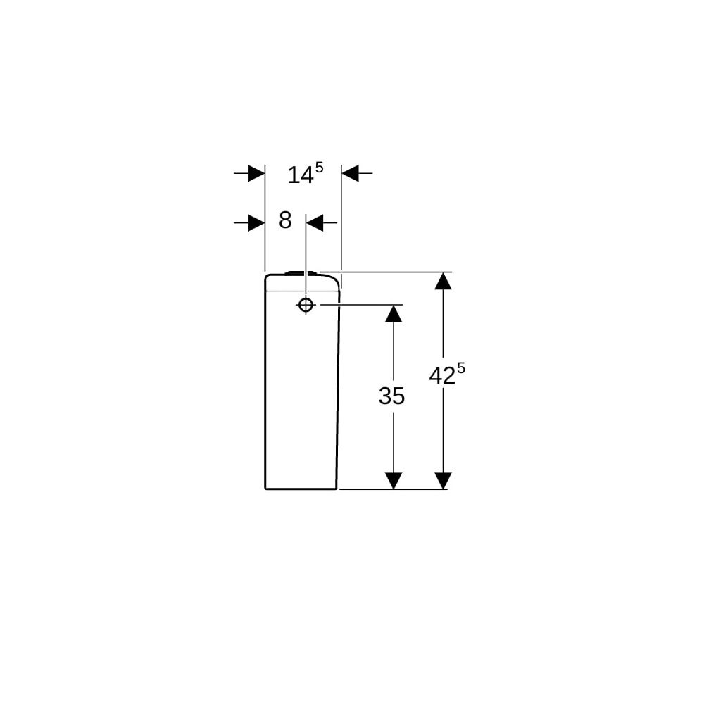 Geberit iCon Aufputzspülkasten aufgesetzt, 2-Mengen-Spülung, Wasseranschluss seitlic... GEBERIT-229420000 4022009332544 (Abb. 8)