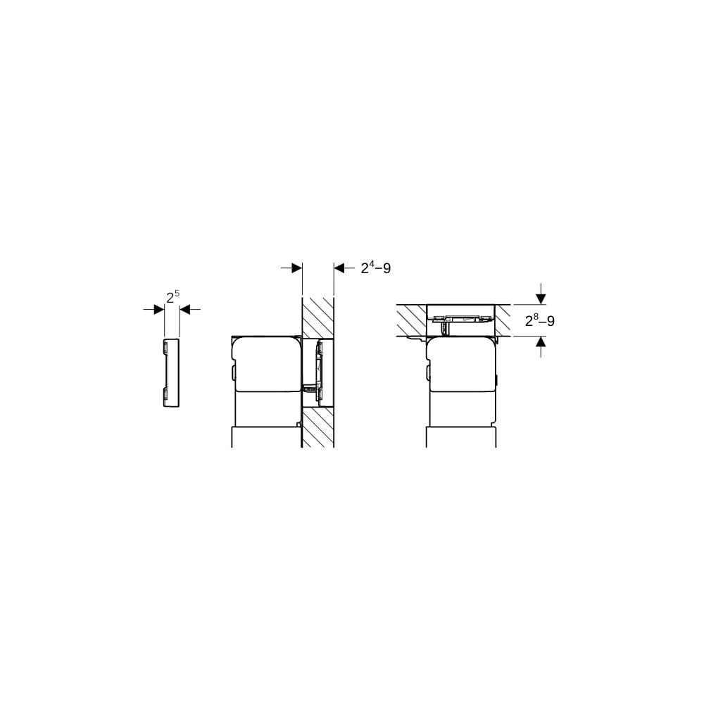 Geberit Omega 60 Drückerplatte, 2-Mengen-Spülung, Square, flächenbündig Weiß, verspi... GEBERIT-115081SI1 4025416301349 (Abb. 8)