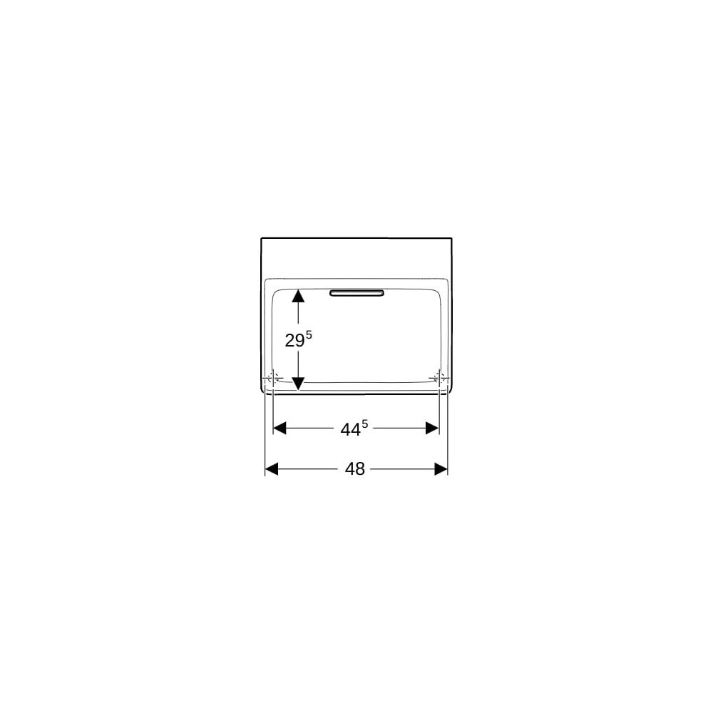 Geberit ONE Aufsatzwaschtisch rechteckig Abgang horizontal 50cm T 41cm o. ohne Hahnl... GEBERIT-505023001 4025410593788 (Abb. 7)