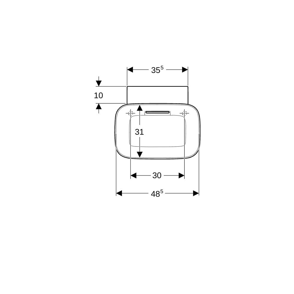 Geberit ONE Aufsatzwaschtisch Schalenform Abgang horizontal 50cm T 42,5cm o. HL ohne... GEBERIT-505050001 4025410594013 (Abb. 7)