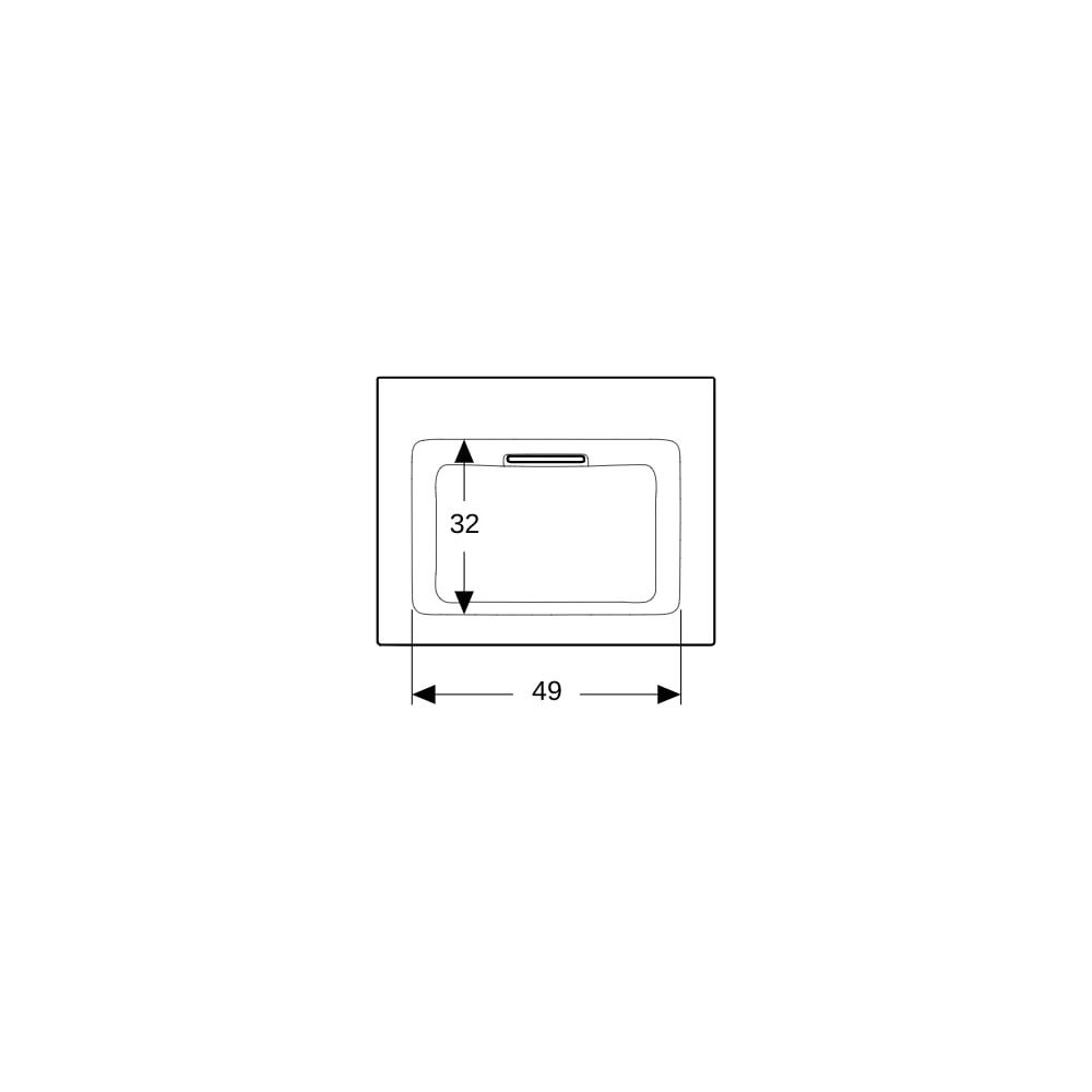 Geberit ONE Möbelwaschtisch Abgang horizontal, B 60cm T 48cm ohne Hahnloch, ohne Übe... GEBERIT-505001001 4025410593528 (Abb. 7)