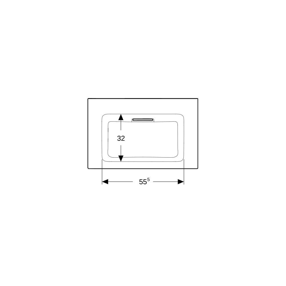 Geberit ONE Möbelwaschtisch Abgang horizontal, B 75cm T 48cm ohne Hahnloch, ohne Übe... GEBERIT-505003001 4025410593542 (Abb. 7)