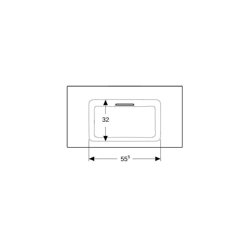 Geberit ONE Möbelwaschtisch Abgang horizontal, B 90cm T 48cm ohne Hahnloch, ohne Übe... GEBERIT-505005001 4025410593566 (Abb. 7)