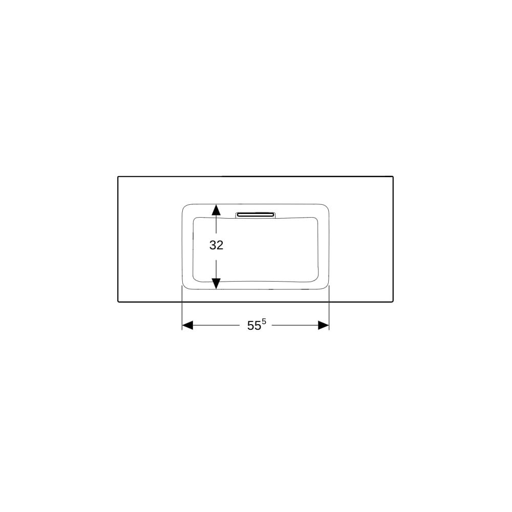 Geberit ONE Möbelwaschtisch Abgang horizontal, B 105cm T 48cm ohne Hahnloch, ohne Üb... GEBERIT-505014001 4025410593726 (Abb. 7)
