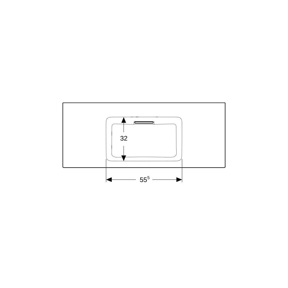 Geberit ONE Möbelwaschtisch Abgang horizontal, B 120cm T 48cm ohne Hahnloch, ohne Üb... GEBERIT-505016001 4025410593740 (Abb. 7)