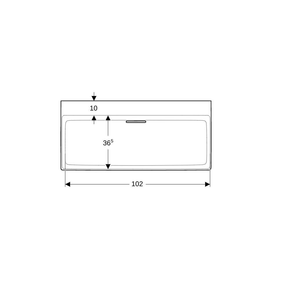 Geberit ONE Waschtisch Abgang horizontal, B 105cm, Tiefe 48cm, ohne Hahnloch, ohne Ü... GEBERIT-505045001 4025410593962 (Abb. 7)