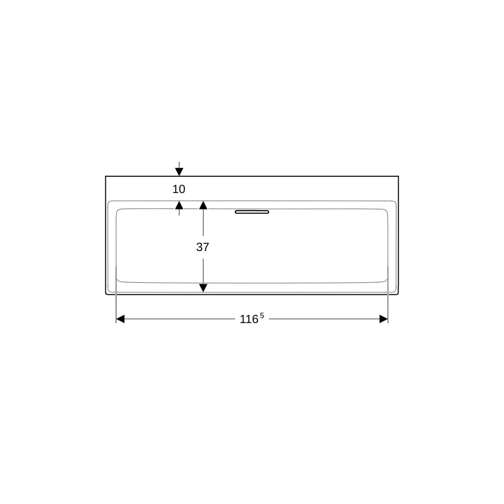 Geberit ONE Waschtisch Abgang horizontal, B 120cm, Tiefe 48cm, ohne Hahnloch, ohne Ü... GEBERIT-505047001 4025410593986 (Abb. 7)