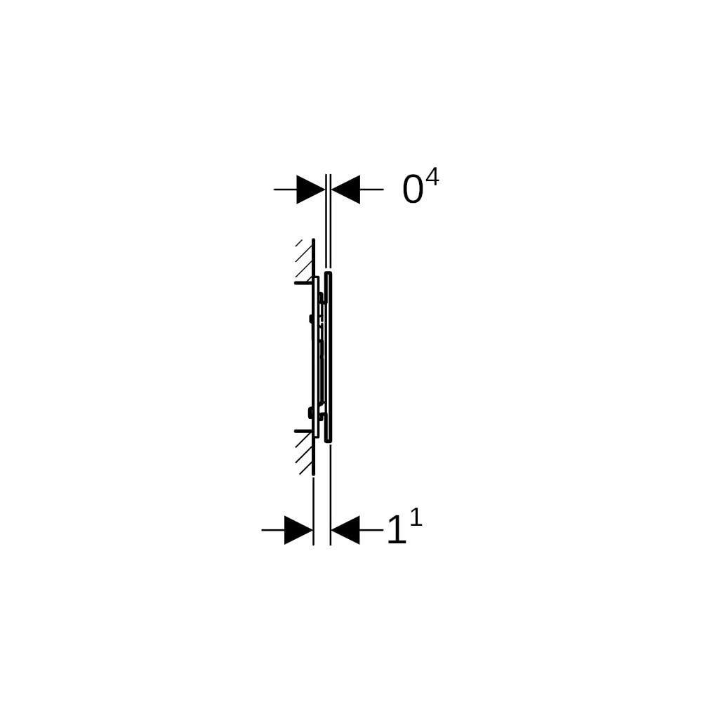 Geberit Sigma 70 Drückerplatte, 2-Mengen-Spülung, Weiß... GEBERIT-242813SI1 4025416225904 (Abb. 7)