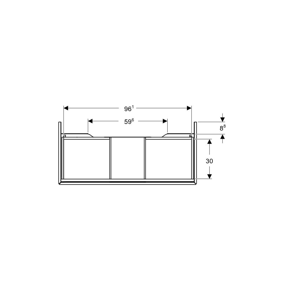 Geberit ONE Unterschrank für Waschtisch, 1 Schublade, Breite Waschtisch 105cm, Höhe ... GEBERIT-505074002 4025410630193 (Abb. 9)