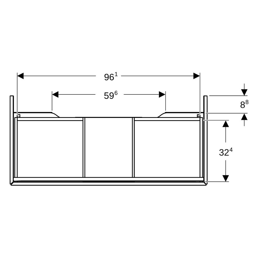 Geberit ONE Unterschrank für Waschtisch, 1 Schublade, Breite Waschtisch 105cm, Höhe... GEBERIT-505074007 4025410630247 (Abb. 13)