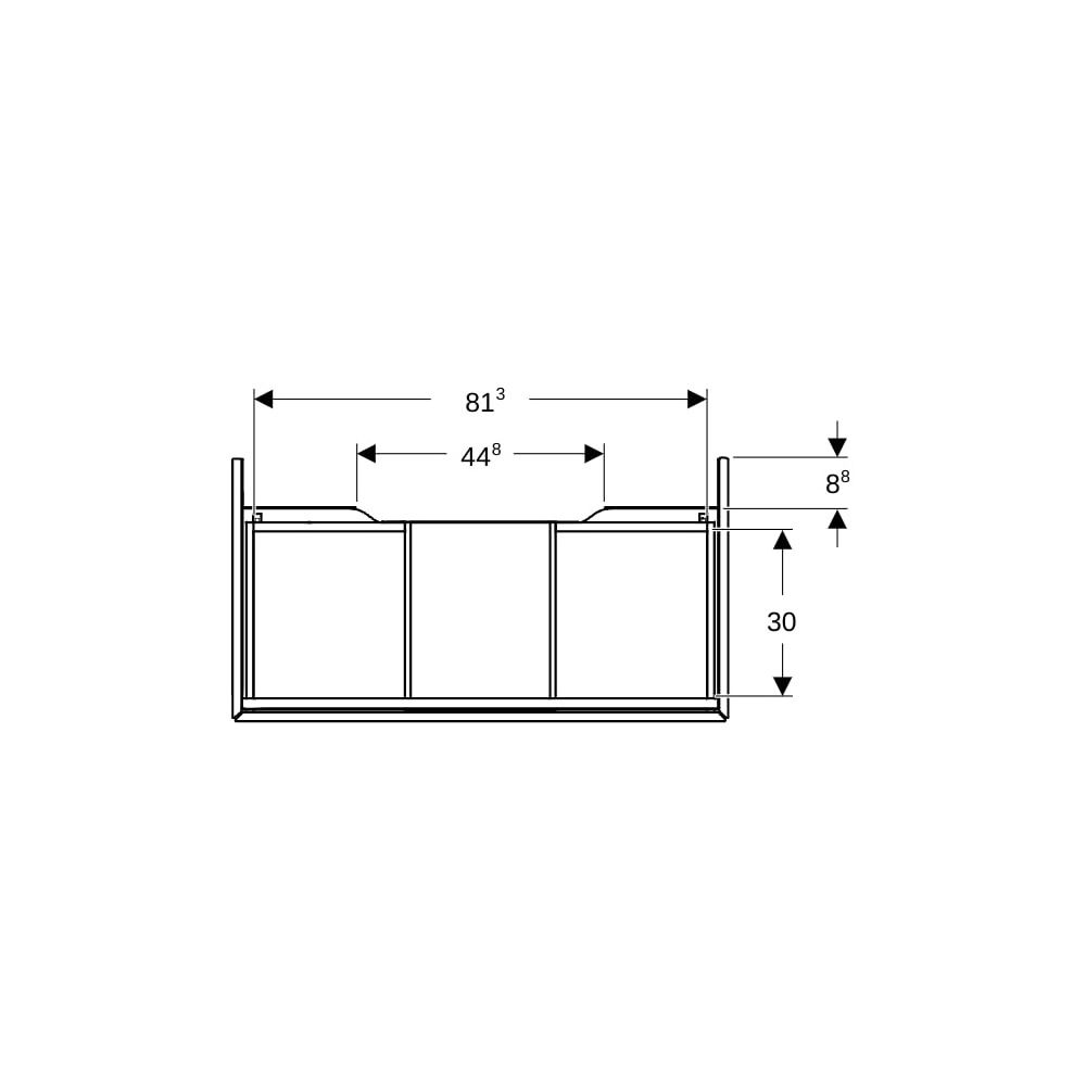 Geberit ONE Unterschrank für Waschtisch, 1 Schublade, Breite Waschtisch 90cm, H 26,6... GEBERIT-505073004 4025410630148 (Abb. 9)