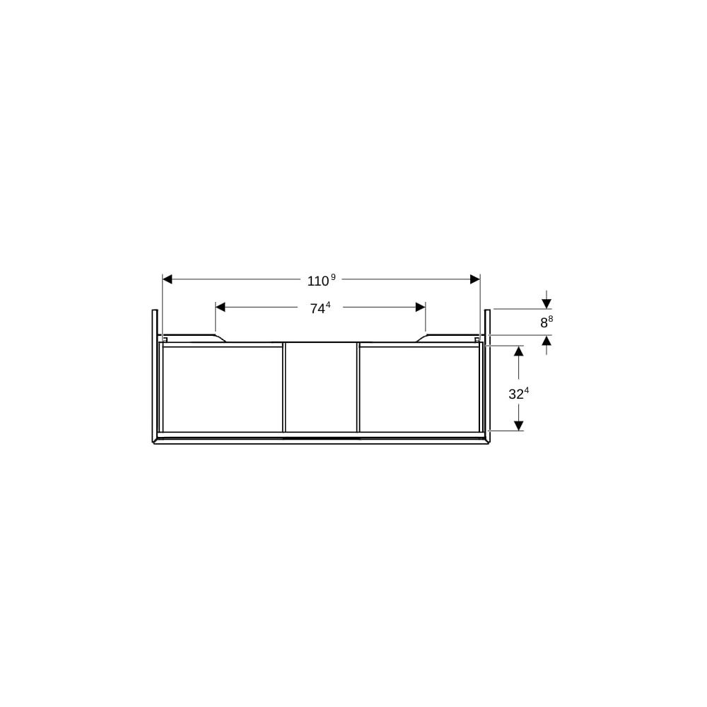 Geberit ONE Unterschrank für Waschtisch, 1 Schublade, Breite Waschtisch 120cm, H 26,... GEBERIT-505075001 4025410630254 (Abb. 9)