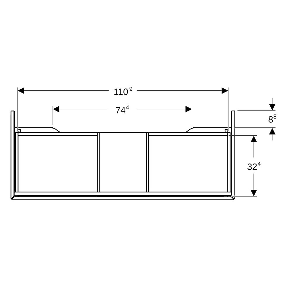 Geberit ONE Unterschrank für Waschtisch, 1 Schublade, Breite Waschtisch 120cm, Höhe... GEBERIT-505075003 4025410630278 (Abb. 13)