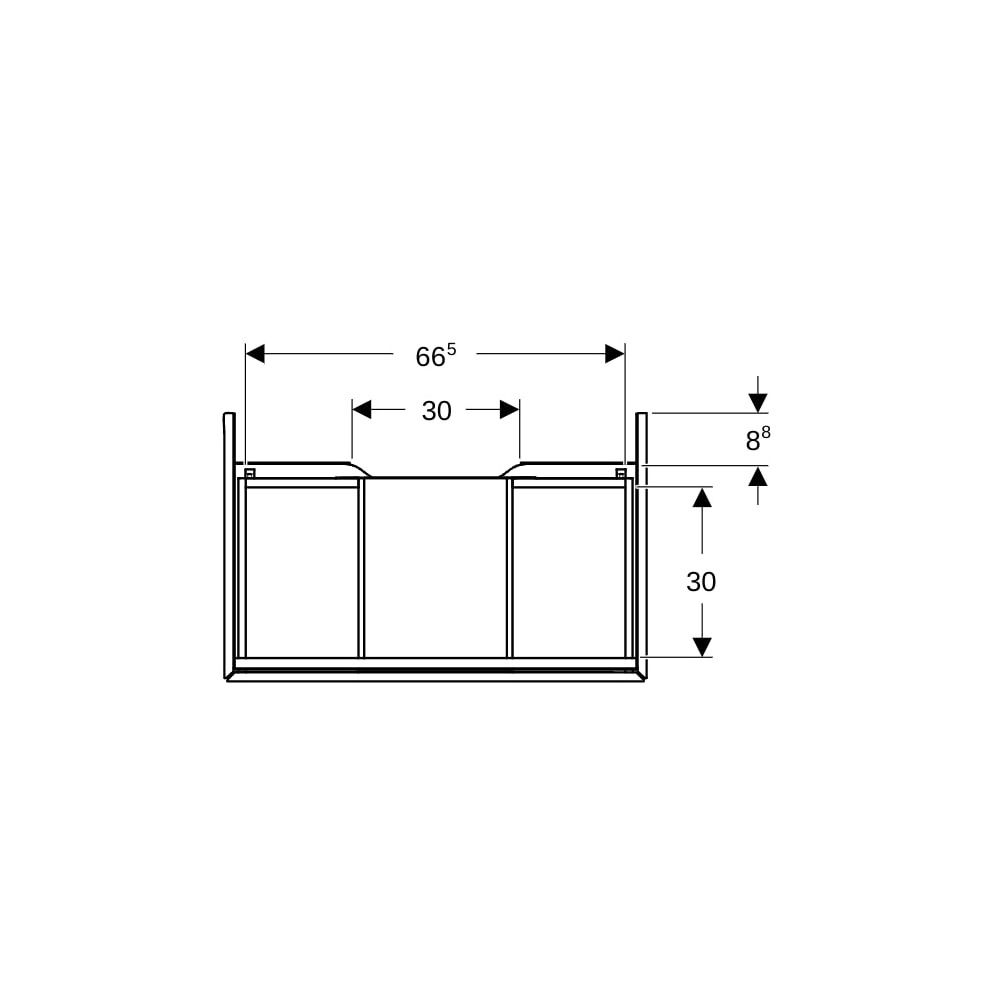 Geberit ONE Unterschrank für Waschtisch, 1 Schublade, Breite Waschtisch 75cm, Höhe 2... GEBERIT-505072008 4025410646101 (Abb. 9)