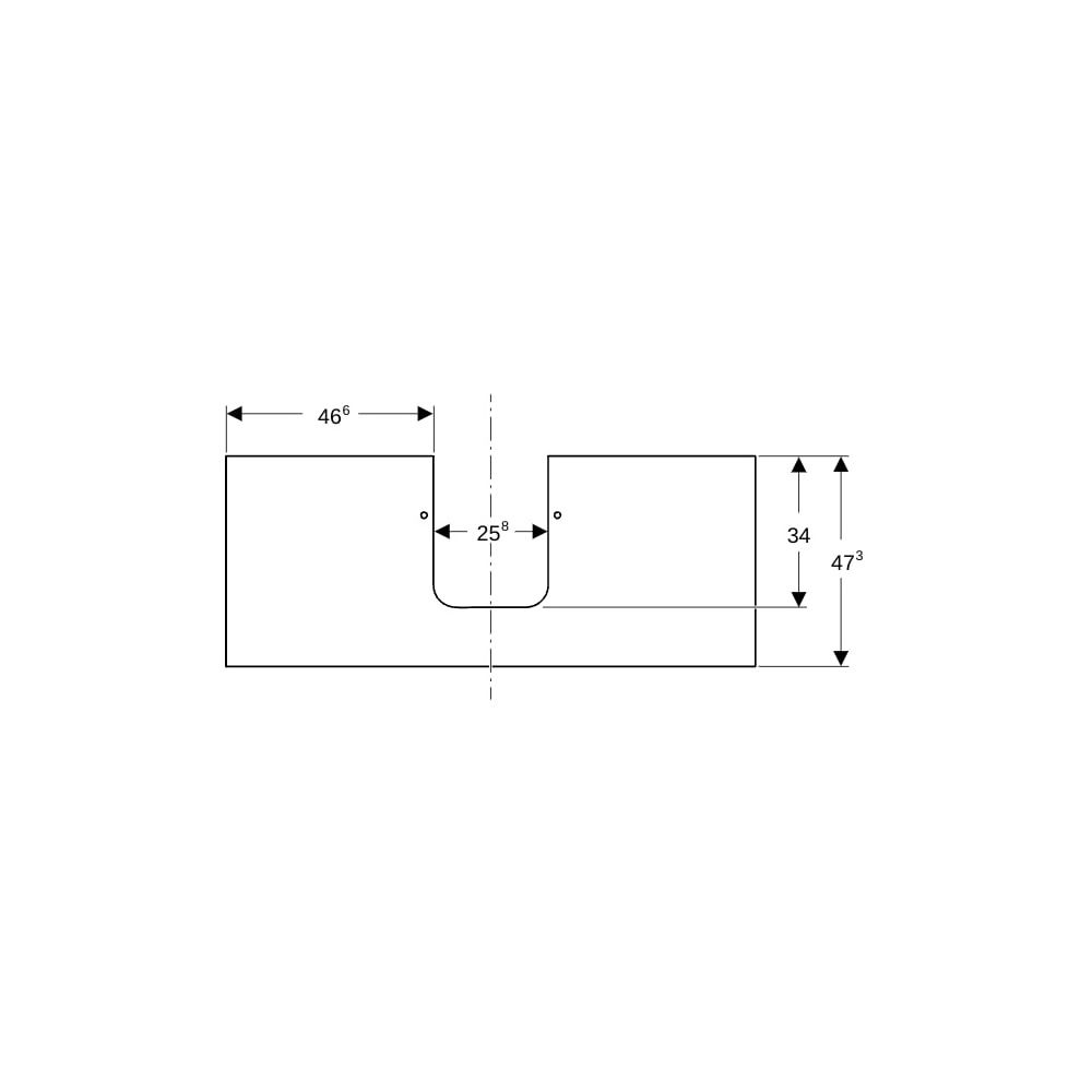 Geberit ONE Waschtischplatte Ausschnitt mittig Steinzeug für Aufsatzwaschtisch Schal... GEBERIT-505105001 4025410630919 (Abb. 8)