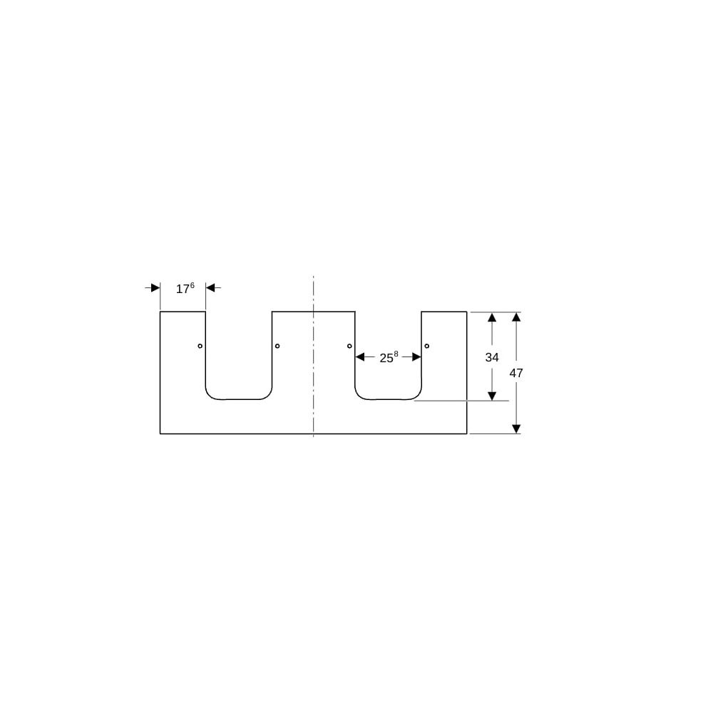 Geberit ONE Waschtischplatte Ausschnitt 2-fach, Steinzeug für Aufsatzwaschtisch Scha... GEBERIT-505175001 4025410631312 (Abb. 7)