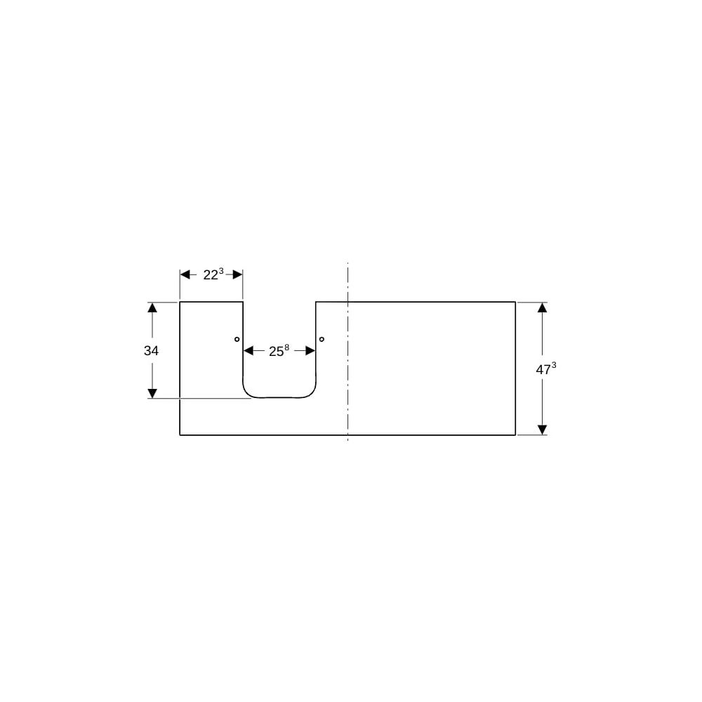 Geberit ONE Waschtischplatte Ausschnitt links Steinzeug für Aufsatzwaschtisch Schale... GEBERIT-505125002 4025410631107 (Abb. 7)