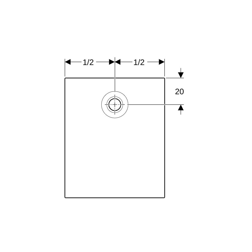 Geberit Nemea Rechteckduschwanne 90x75x3,5cm, Mattweiß... GEBERIT-550592001 4025410627186 (Abb. 8)