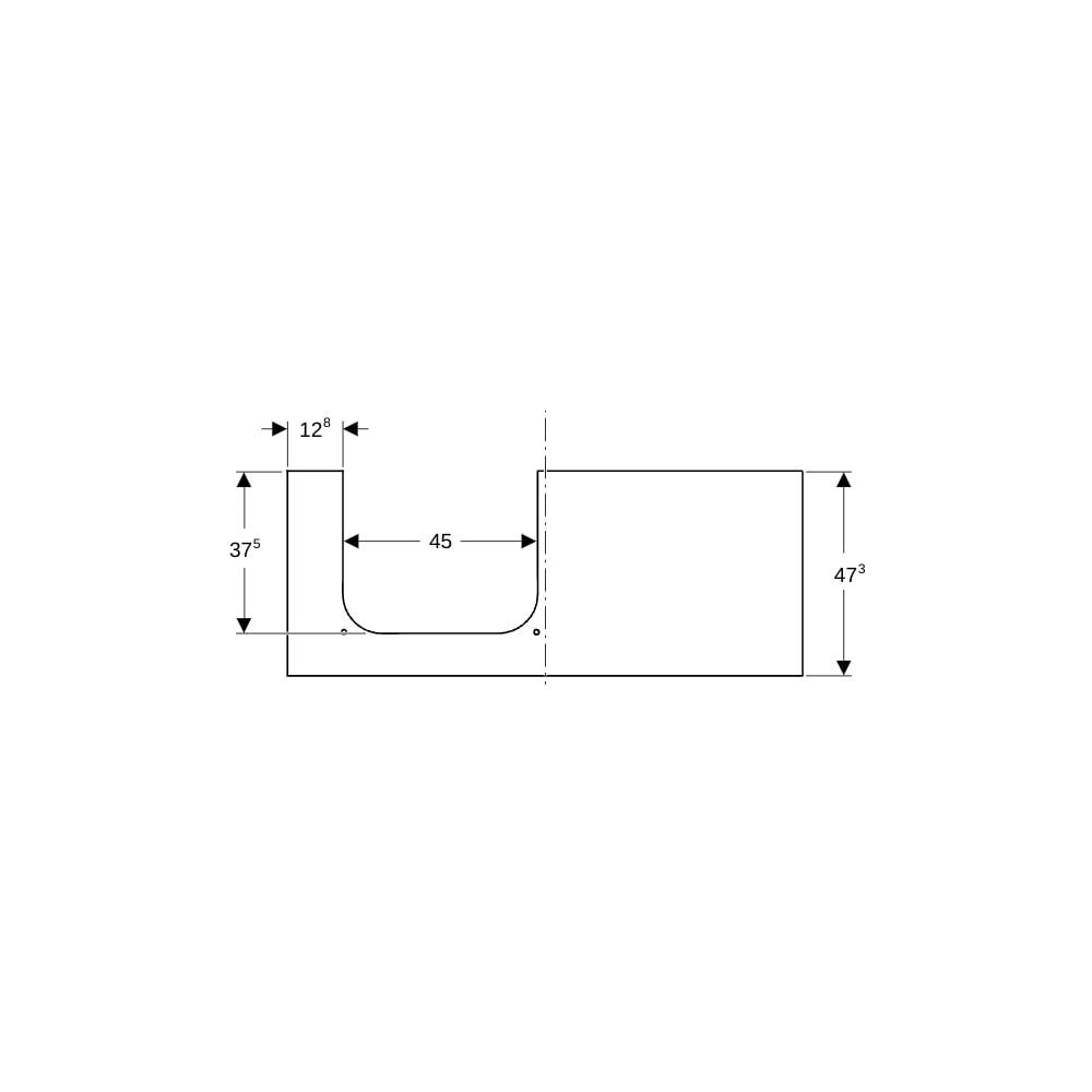 Geberit ONE Waschtischplatte Ausschnitt links, Steinzeug, für Aufsatzwaschtisch, 120... GEBERIT-505135002 4025410631169 (Abb. 7)