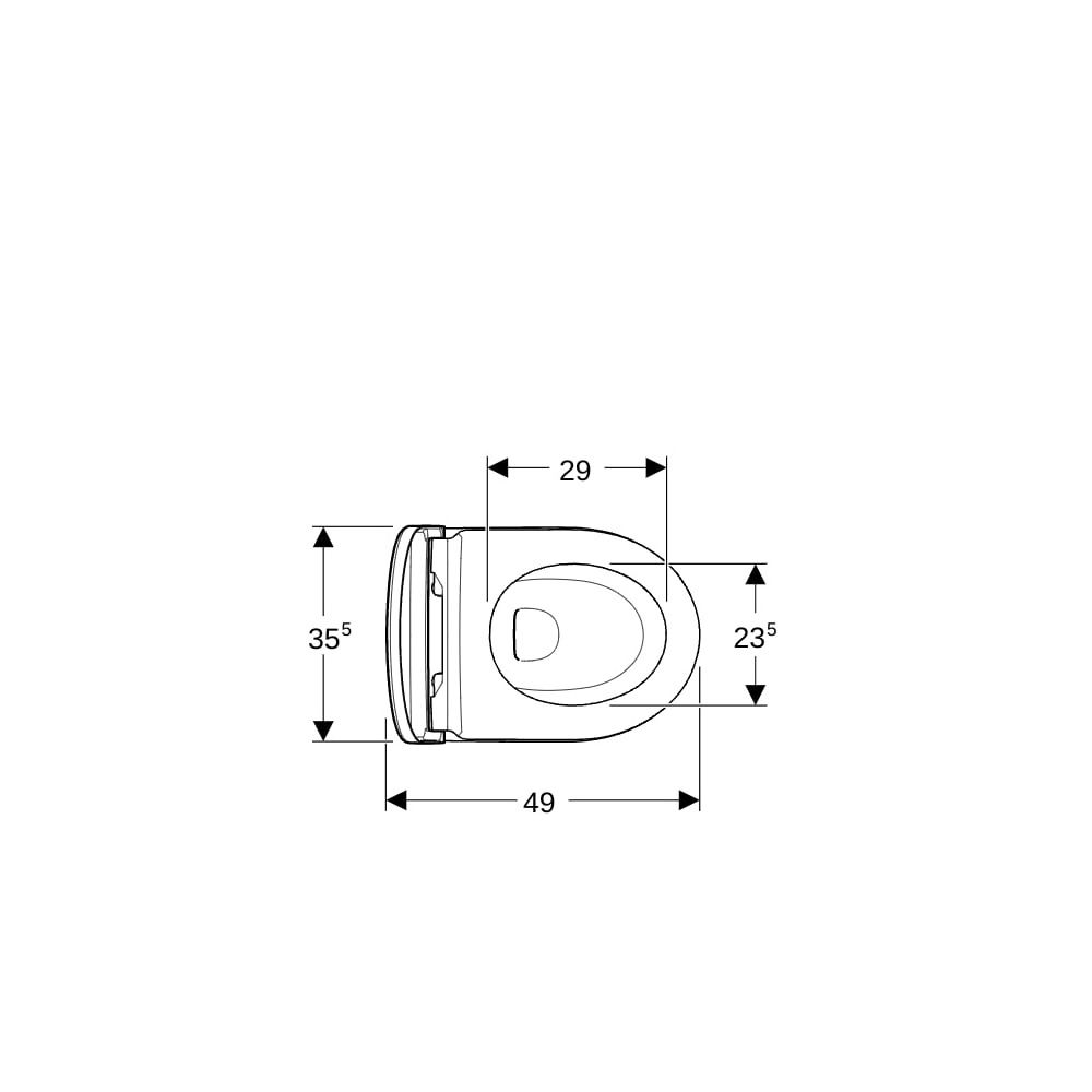 Geberit iCon Set Wand-WC Tiefspüler verkürzte Ausladung geschlossenes Keramikdesign,... GEBERIT-502381001 4025410627995 (Abb. 7)