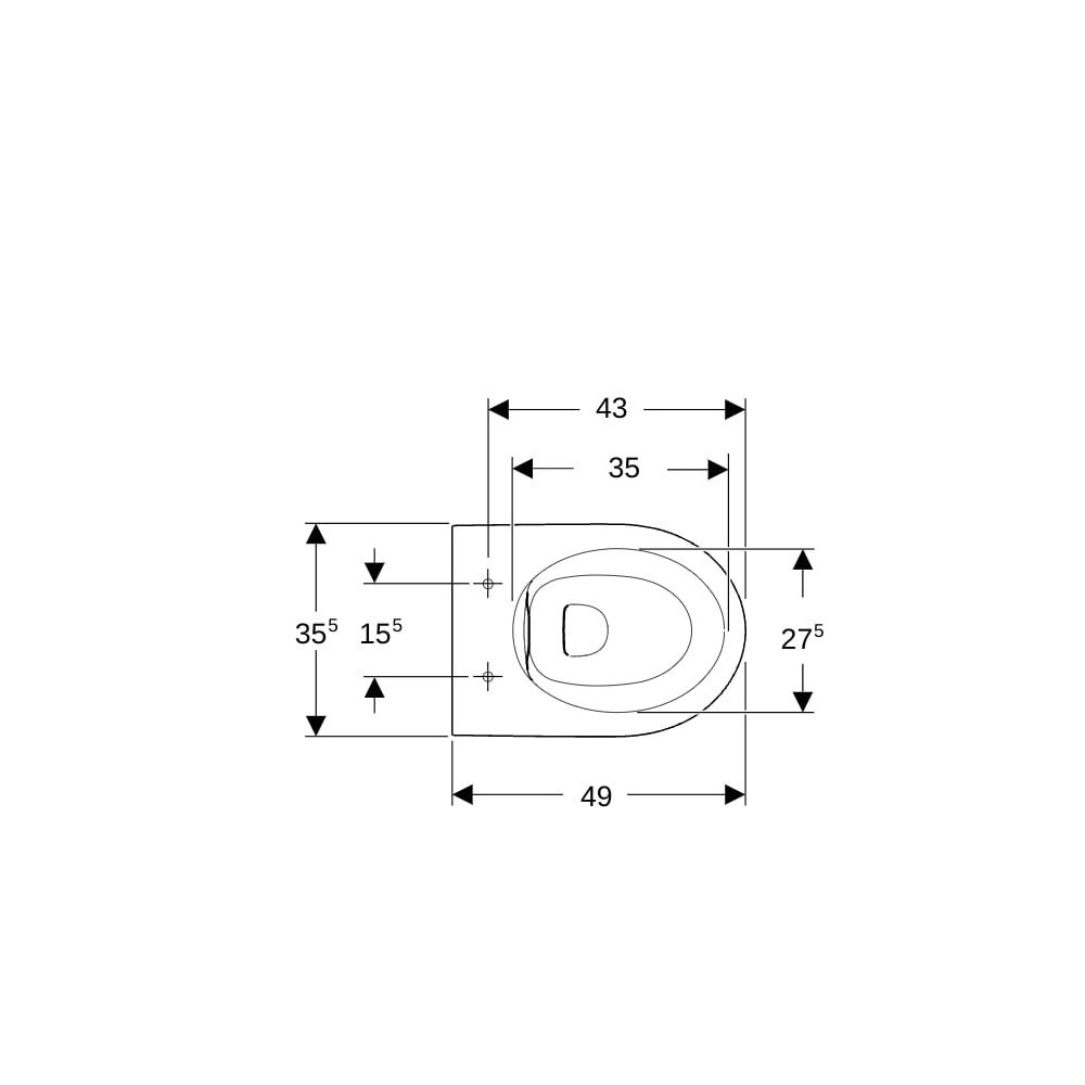 Geberit iCon Wand-WC Tiefspüler, verkürzte Ausladung 49cm geschlossene Form, Rimfree... GEBERIT-502380008 4025410627988 (Abb. 7)