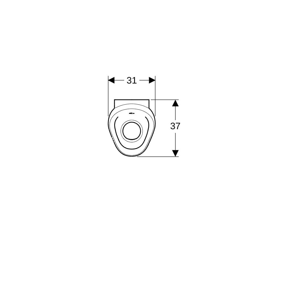 Geberit Preda Urinal für Unterputzsteuerung Zulauf hinten, Weiß... GEBERIT-116070001 4025416529033 (Abb. 8)