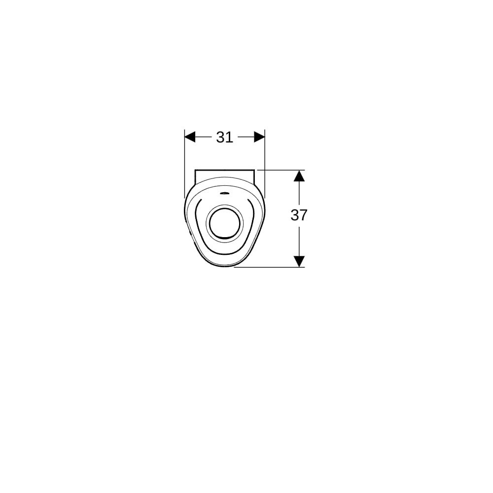 Geberit Preda Urinal mit integrierter Steuerung, Netz Zulauf hinten, Weiß... GEBERIT-116072001 4025416529828 (Abb. 8)
