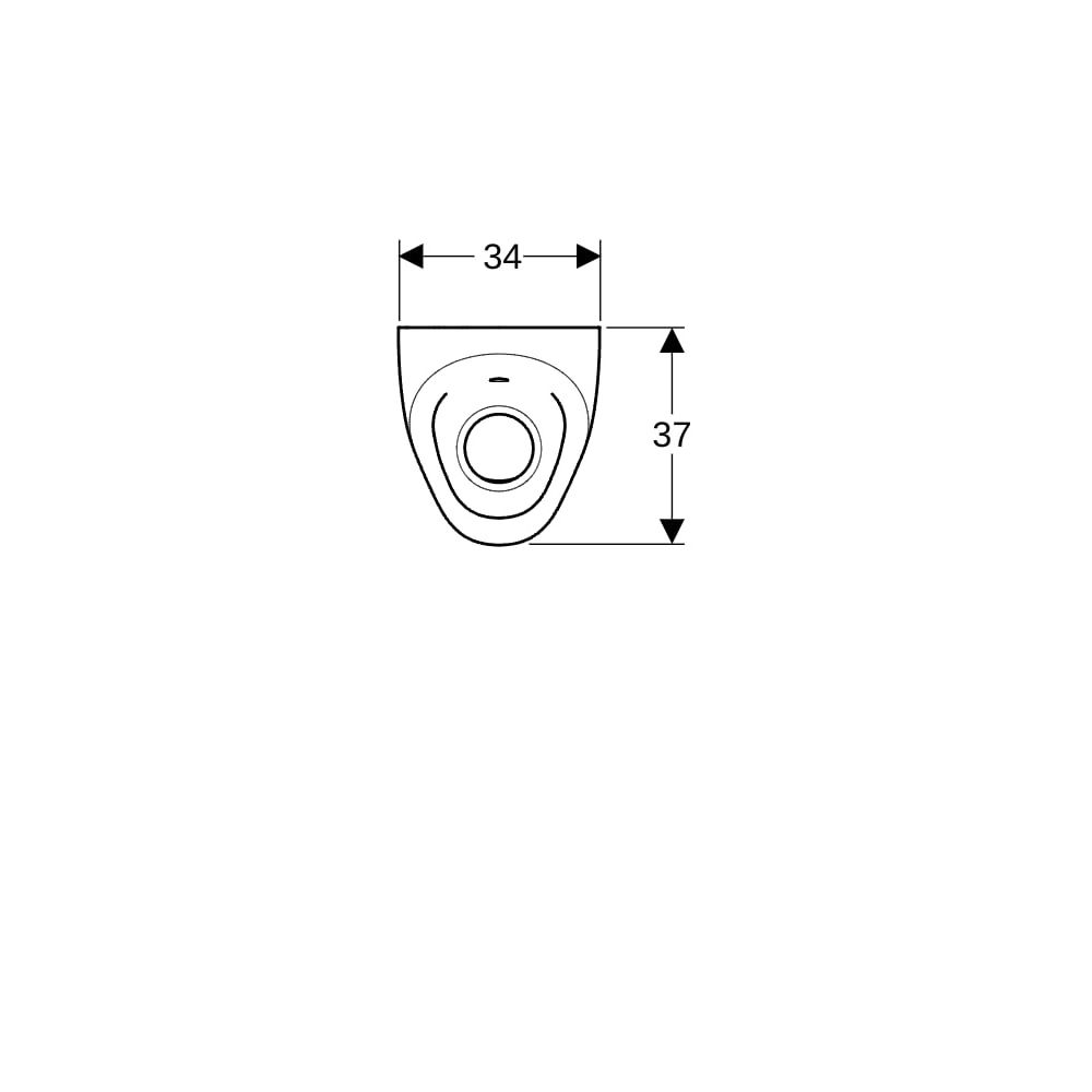 Geberit Selva Urinal mit integrierter Steuerung, Batterie Zulauf hinten, Weiß... GEBERIT-116083001 4025416530312 (Abb. 8)
