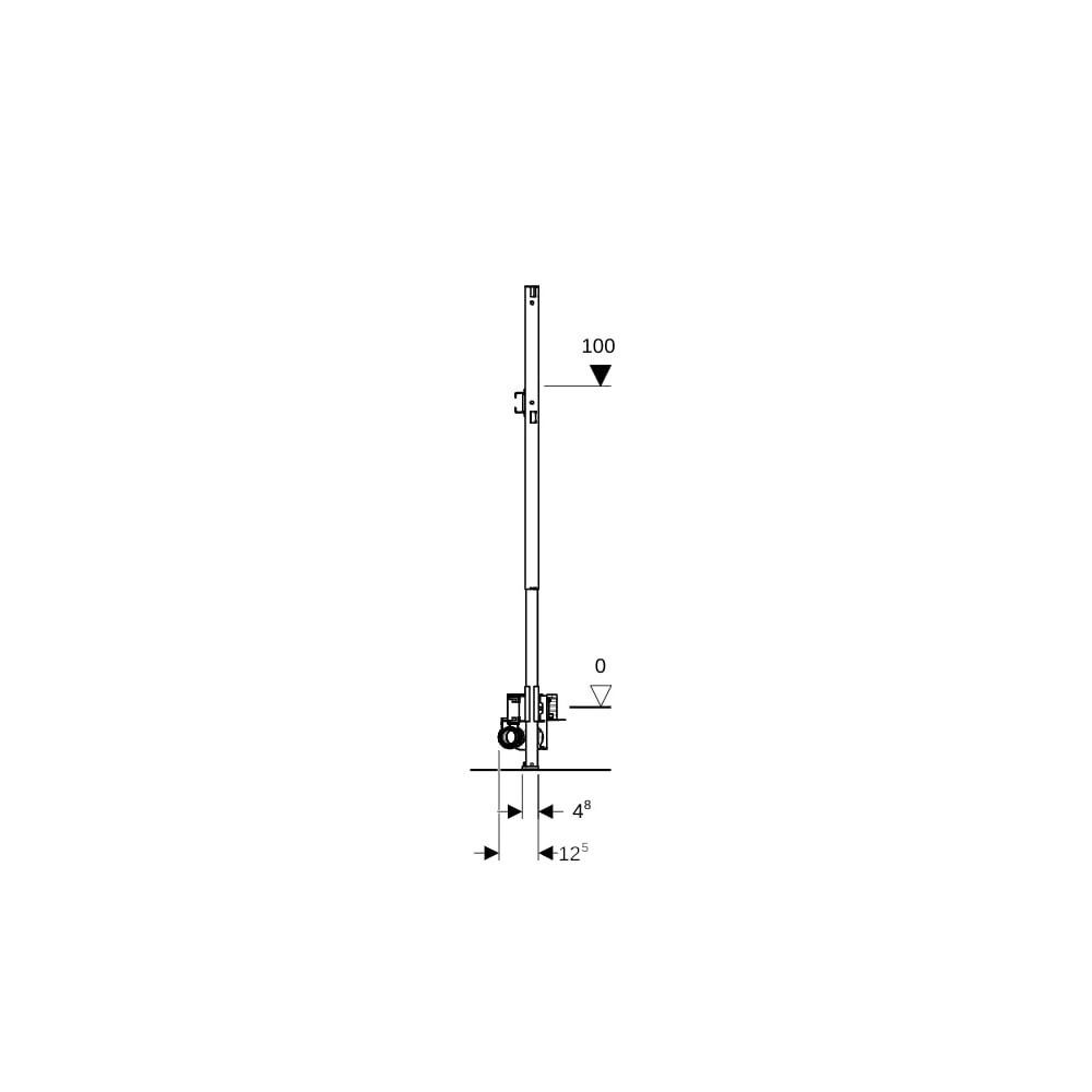Geberit Duofix Element für Dusche, 130cm Trockenbau, Wandablauf, Wandarmatur Aufputz... GEBERIT-111587001 4025416288954 (Abb. 9)