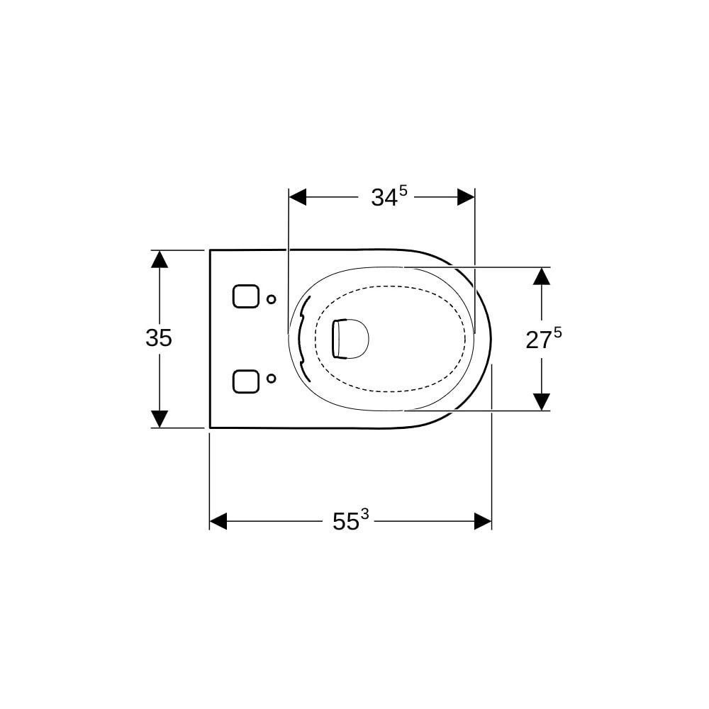 Geberit Wand-Dusch-WC für Unterputzspülkasten, Geberit AquaClean Tuma Alpinweiß/glän... GEBERIT-243308111 4025416545729 (Abb. 7)