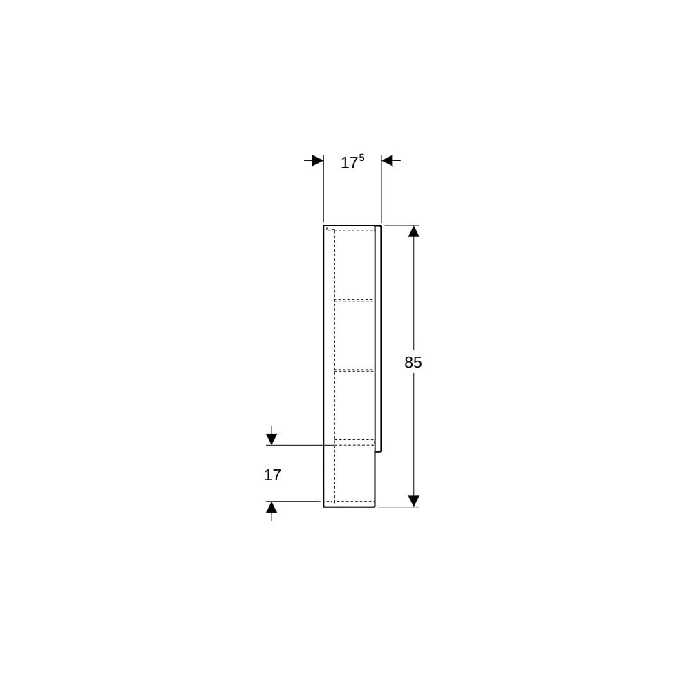 Geberit Renova Plan Spiegelschrank mit 2 Türen, 78,8x85x17,5cm, Weiß lackiert hochg... GEBERIT-502366011 4025410685179 (Abb. 11)