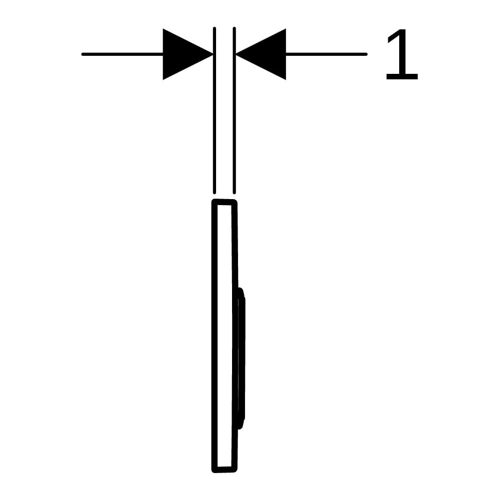 Geberit Drückerplatte Kappa 21, 2-Mengen-Spülung Platte und Tasten, Mattverchromt, ... GEBERIT-115240KN1 4025416100232 (Abb. 12)