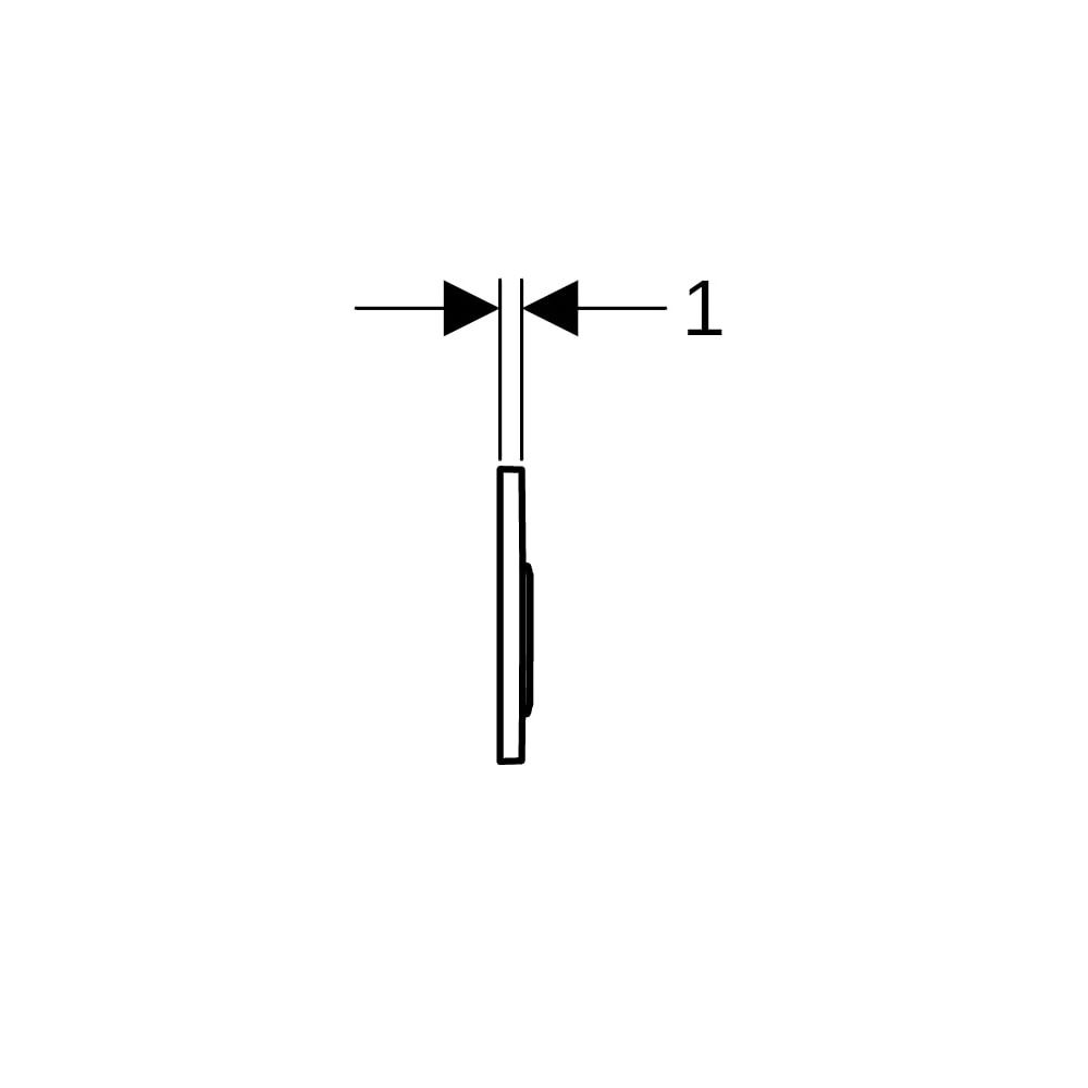 Geberit Omega 20 Drückerplatte, 2-Mengen-Spülung Hochglanz verchromt, Mattverchromt... GEBERIT-115085KH1 4025416310648 (Abb. 8)