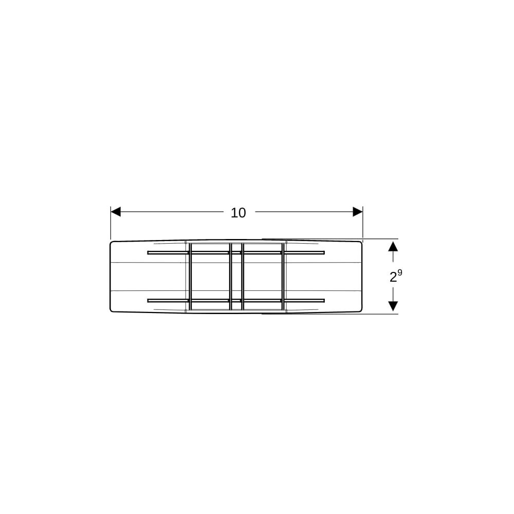 Geberit Verbindungsstück CleanLine 50, Länge 10cm, Breite 2,9cm, Höhe 0,9cm... GEBERIT-154320001 4025410761347 (Abb. 4)
