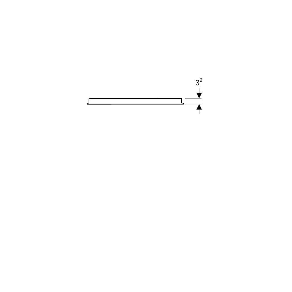 Geberit Option Basic Square Lichtspiegel Beleuchtung oben, 60x70x3cm, Aluminium elox... GEBERIT-502805001 4025410060181 (Abb. 4)
