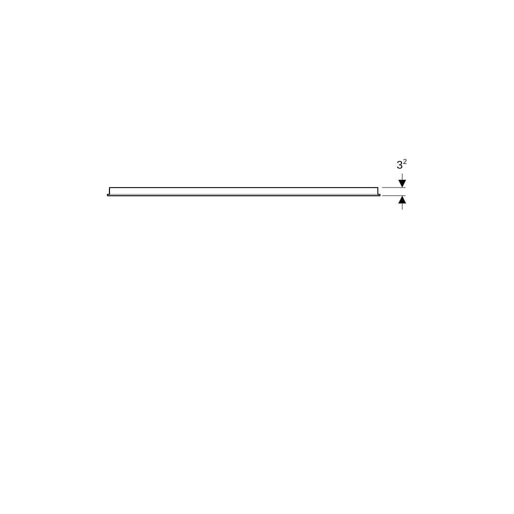 Geberit Option Basic Square Lichtspiegel Beleuchtung oben, 100x70x3cm, Aluminium elo... GEBERIT-502809001 4025410060228 (Abb. 4)
