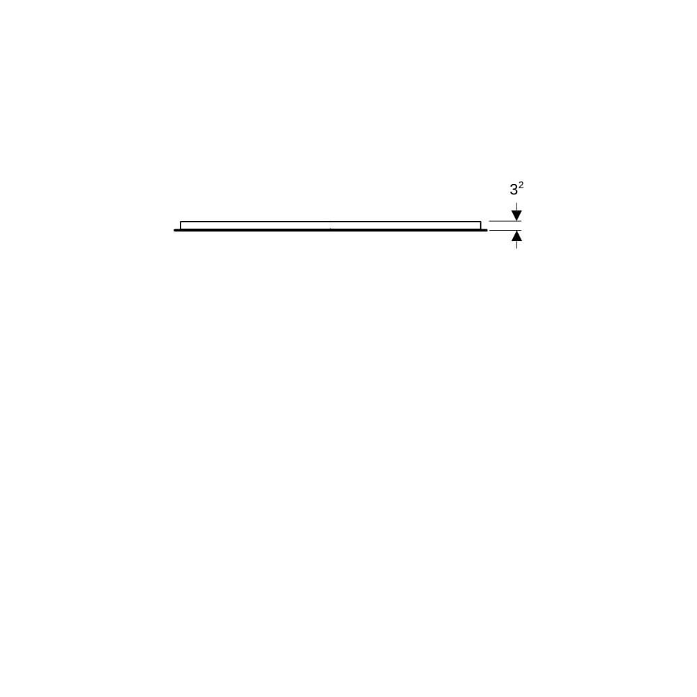 Geberit Option Basic Square Lichtspiegel Beleuchtung oben, 100x90x3cm, Aluminium elo... GEBERIT-502814001 4025410060273 (Abb. 4)
