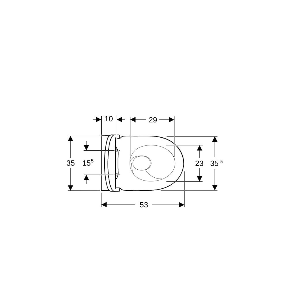 Geberit Acanto Wand-WC-Set Tiefspüler geschlossenes Keramikdesign TurboFlush Weiß, W... GEBERIT-502774001 4025410066831 (Abb. 4)