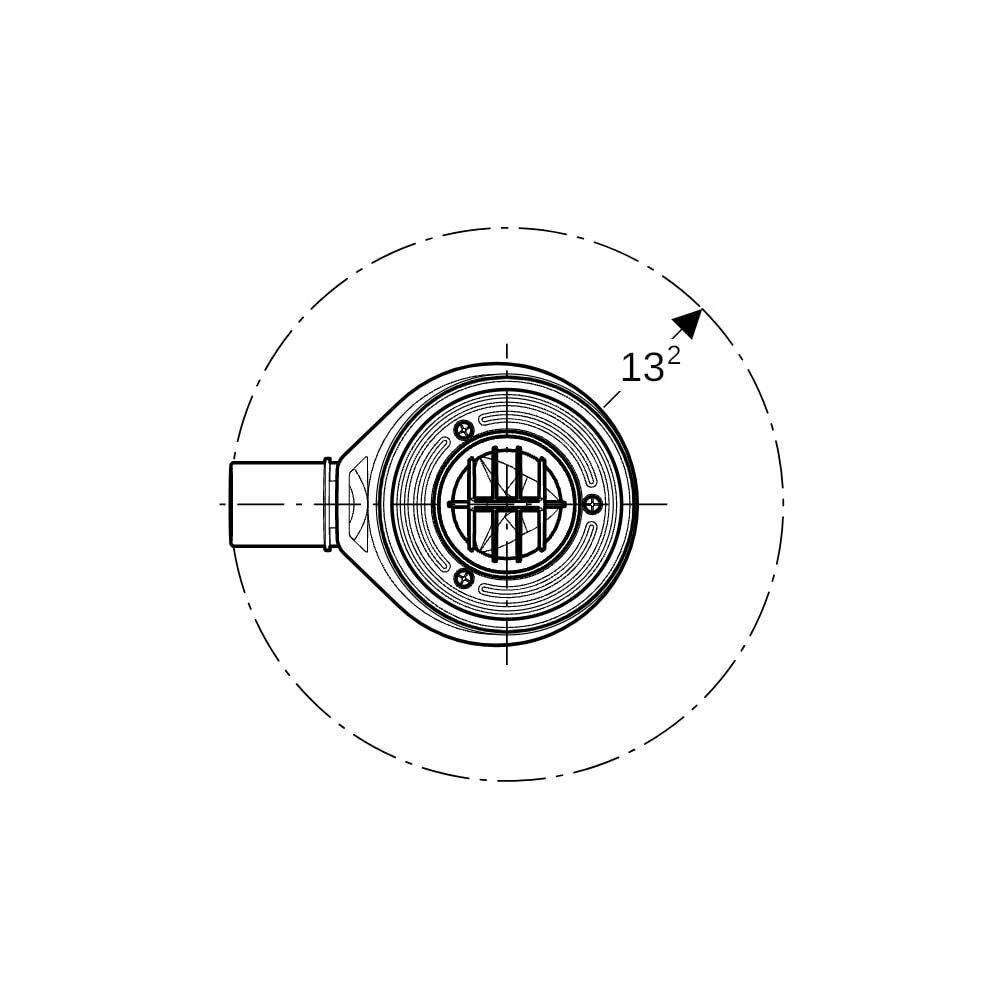 Geberit Duschwannenablauf, Ablaufkappe Sperrwasserhöhe 30mm Abgang aus PP d 40mm Hoc... GEBERIT-150582211 4025416633846 (Abb. 8)