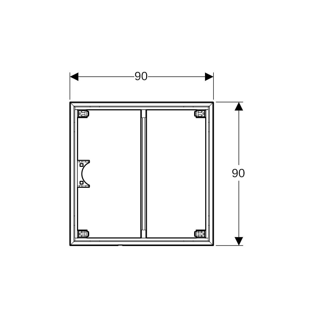 Geberit Installationsrahmen für Setaplano Duschfläche bis 100cm, für 4 Füße, Breite ... GEBERIT-154470001 4025416545576 (Abb. 6)