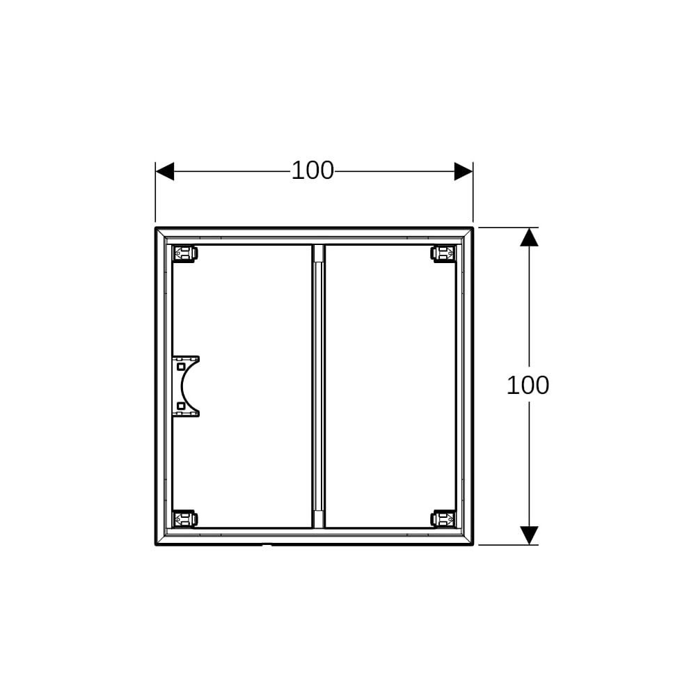 Geberit Installationsrahmen für Setaplano Duschfläche bis 100cm, für 4 Füße, Breite ... GEBERIT-154480001 4025416545637 (Abb. 6)