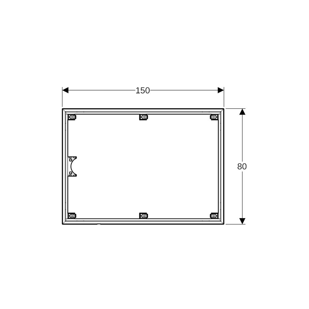 Geberit Installationsrahmen für Setaplano Duschfläche über 100cm, für 6 Füße, Breite... GEBERIT-154467001 4025416694281 (Abb. 6)