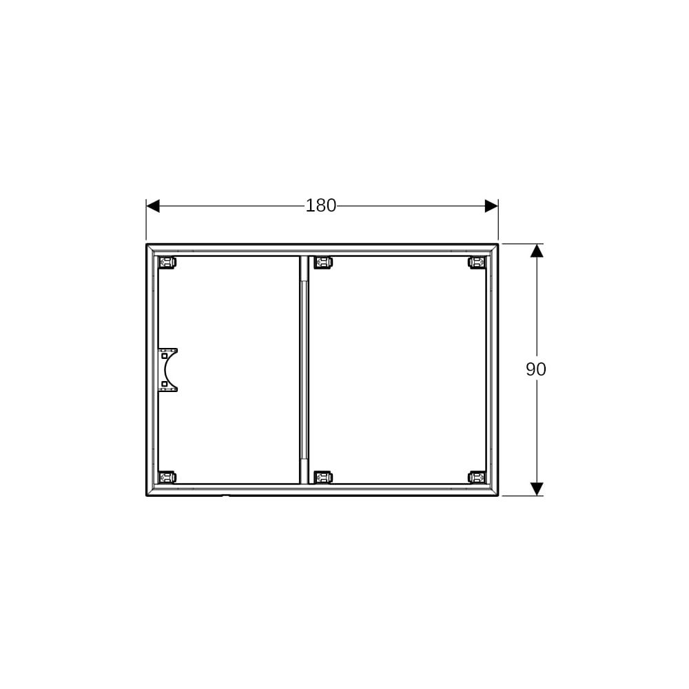 Geberit Installationsrahmen für Setaplano Duschfläche über 100cm, für 6 Füße, Breite... GEBERIT-154479001 4025410770271 (Abb. 6)