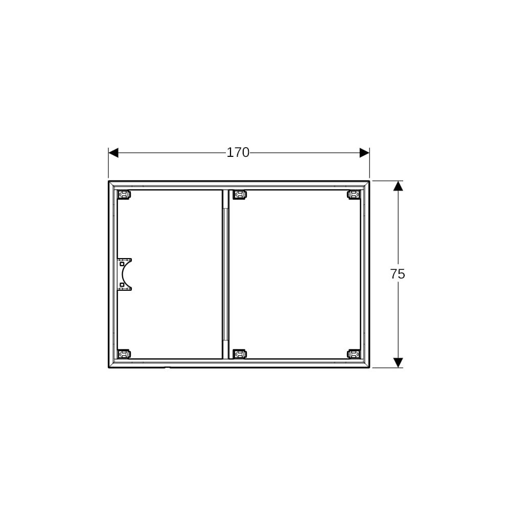 Geberit Installationsrahmen für Setaplano Duschfläche über 100cm, für 6 Füße, Breite... GEBERIT-154493001 4025410771049 (Abb. 6)