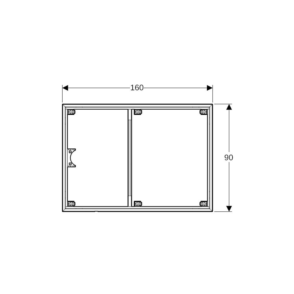 Geberit Installationsrahmen für Setaplano Duschfläche über 100cm, für 6 Füße, Breite... GEBERIT-154477001 4025410770752 (Abb. 6)