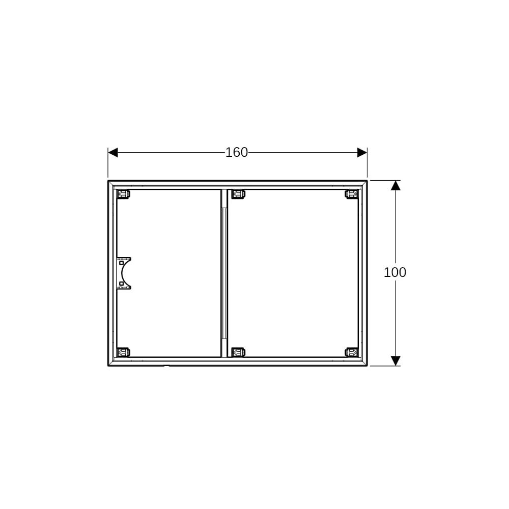 Geberit Installationsrahmen für Setaplano Duschfläche über 100cm, für 6 Füße, 160x10... GEBERIT-154486001 4025410770776 (Abb. 6)