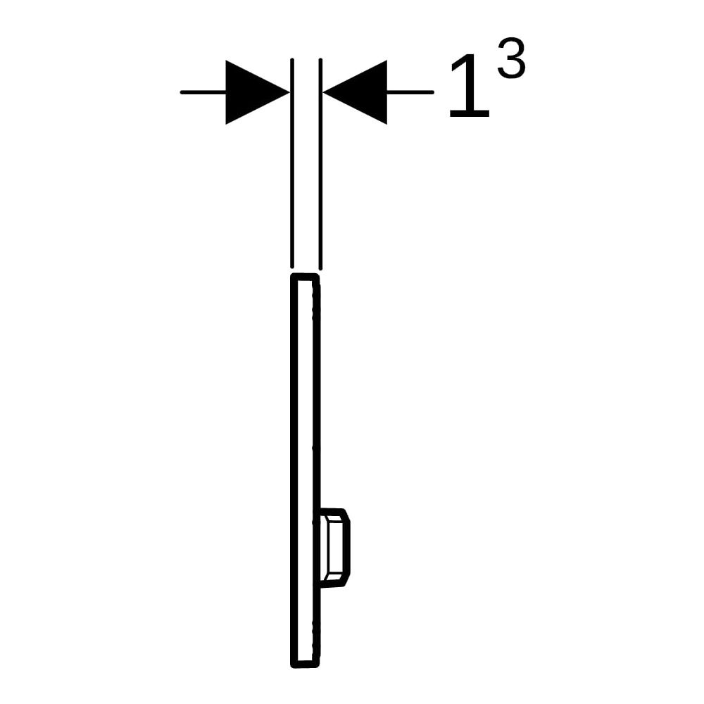 Geberit Drückerplatte Sigma50, 2-Mengen-Spülung, Square, Schwarz, Metallfarbe Messi... GEBERIT-115672DW2 4025410759658 (Abb. 13)