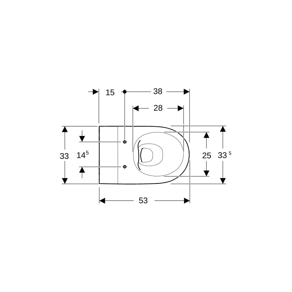 Geberit Bambini Wand-WC, für Kinder, Tiefspüler Rimfree, Höhe 35cm, Weiß... GEBERIT-502959001 4025410101389 (Abb. 4)